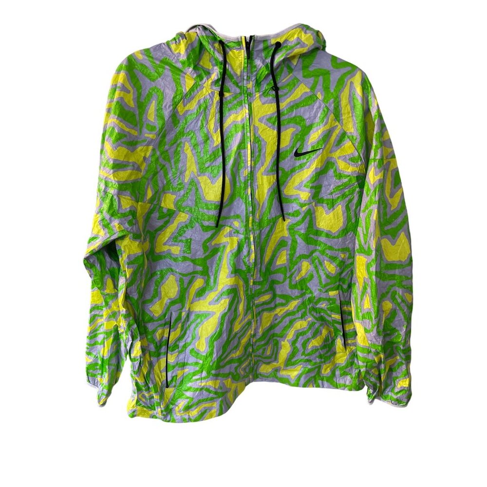 Nike Men Swoosh Itax Multicolor Lightweight Windbreaker Jacket Size M Retro Y2K